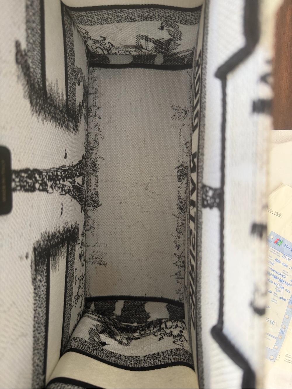 Dior Black and White Large Canvas 'Christian Dior' Tote - Picture 6 of 6